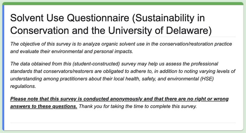 Screen capture of the draft introduction text for the survey.